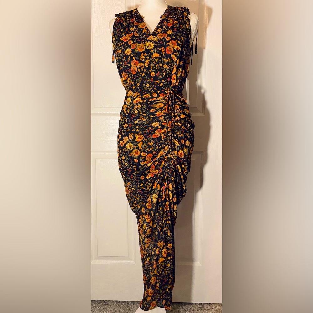 Aura Floral Sleeveless Maxi Dress Size L
